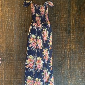 beautiful long floral dress with slit